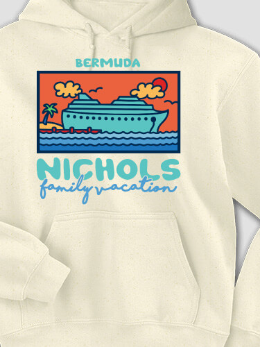 Family Fun Cruise Natural Adult Hooded Sweatshirt