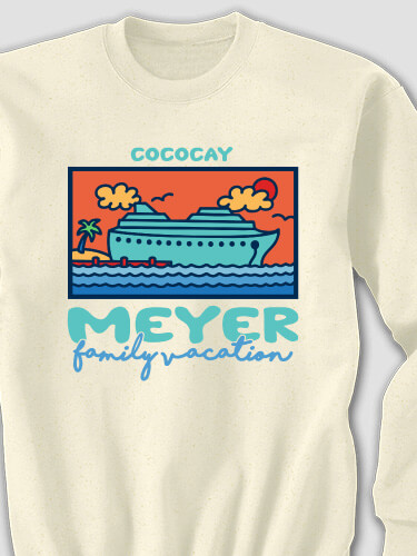 Family Fun Cruise Natural Adult Sweatshirt