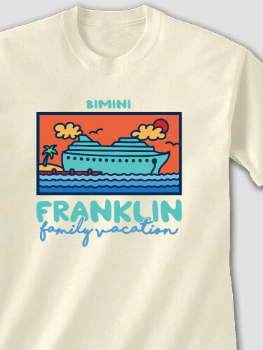 Family Fun Cruise Natural Adult T-Shirt