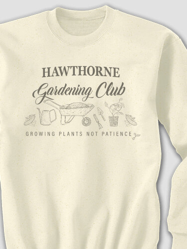 Gardening Club Natural Adult Sweatshirt