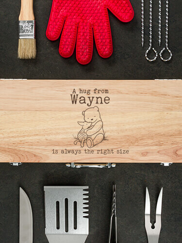 A Hug Natural Hevea Hardwood 10 Piece BBQ Set