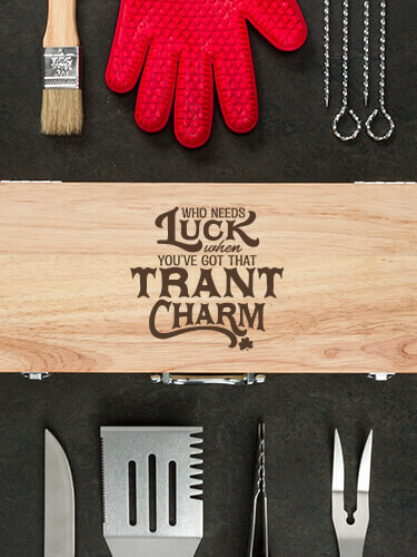 Irish Charm Natural Hevea Hardwood 10 Piece BBQ Set