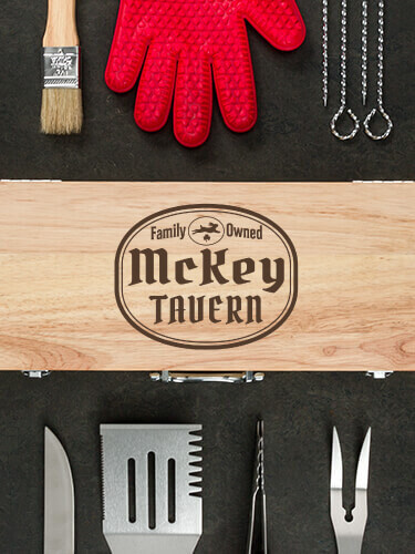 Irish Tavern Natural Hevea Hardwood 10 Piece BBQ Set