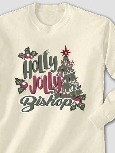 Holly Jolly Natural Adult Long Sleeve