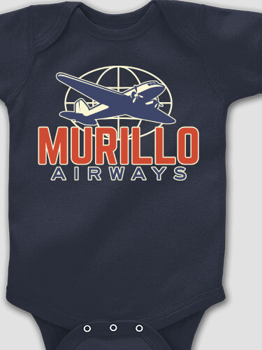 Airways Navy Baby Bodysuit