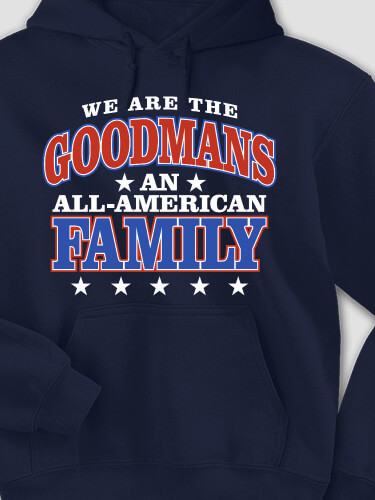 All American Navy Adult Hooded Sweatshirt