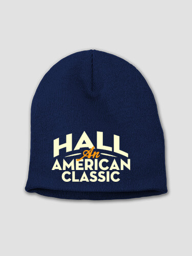 American Classic Navy Embroidered Beanie