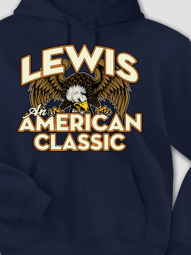 American Classic Navy Adult Hooded Sweatshirt