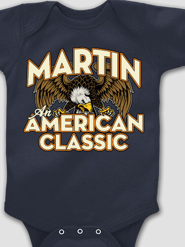 American Classic Navy Baby Bodysuit
