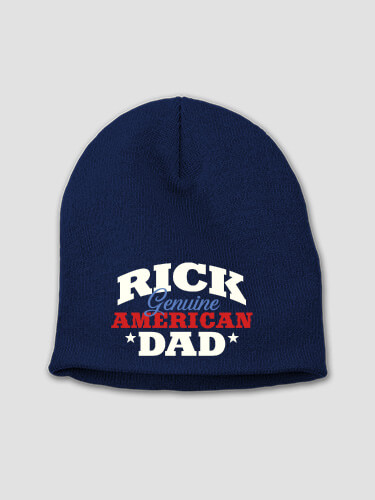 American Dad Navy Embroidered Beanie