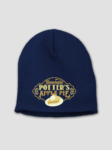 Apple Pie Navy Embroidered Beanie