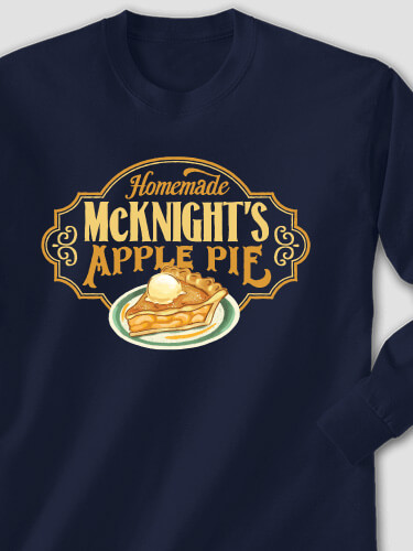 Apple Pie Navy Adult Long Sleeve