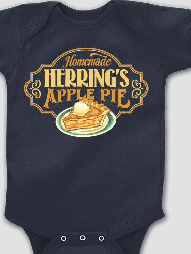 Apple Pie Navy Baby Bodysuit
