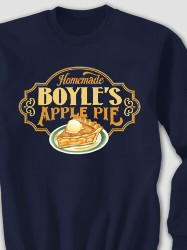 Apple Pie Navy Adult Sweatshirt