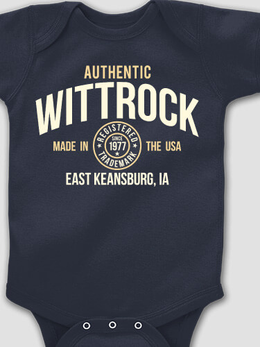 Authentic Brand Navy Baby Bodysuit