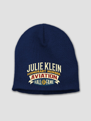 Aviation Hall Of Fame Navy Embroidered Beanie