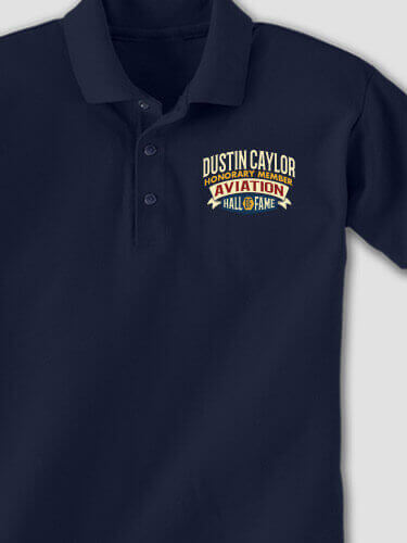Aviation Hall Of Fame Navy Embroidered Polo Shirt