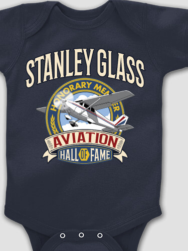 Aviation Hall Of Fame Navy Baby Bodysuit