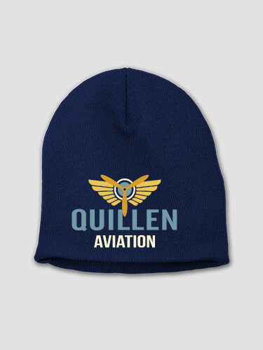 Aviation Patch Navy Embroidered Beanie