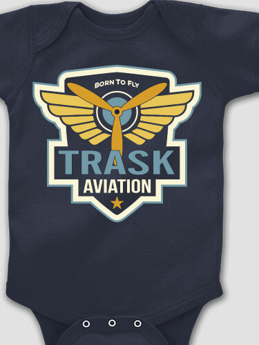 Aviation Patch Navy Baby Bodysuit
