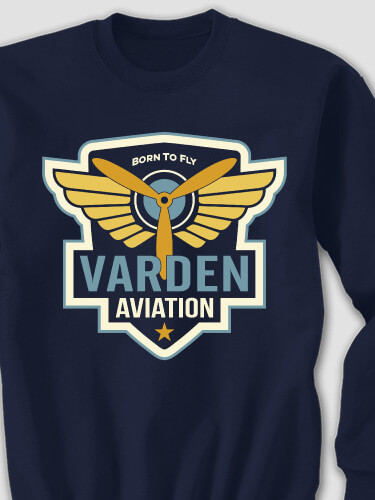 Aviation Patch Navy Adult Sweatshirt