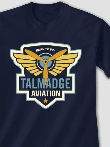 Aviation Patch Navy Adult T-Shirt