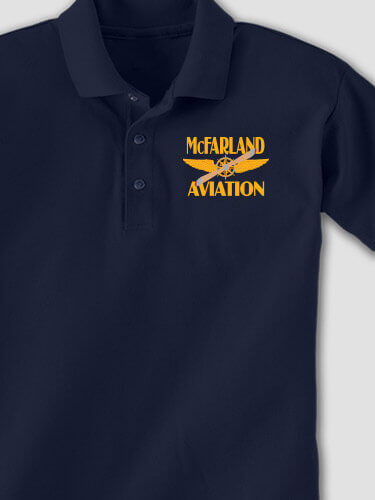 Aviation Navy Embroidered Polo Shirt