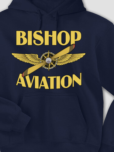 Aviation Navy Adult Hooded Sweatshirt