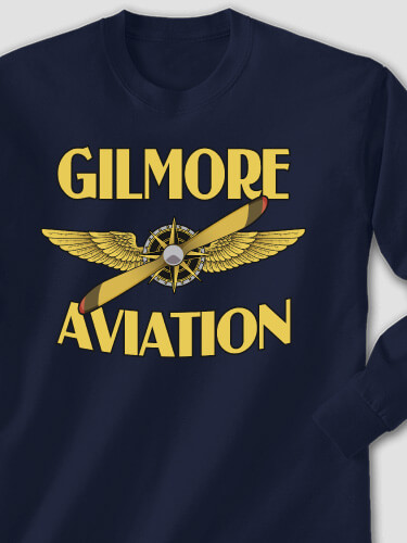 Aviation Navy Adult Long Sleeve