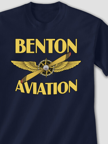 Aviation Navy Adult T-Shirt