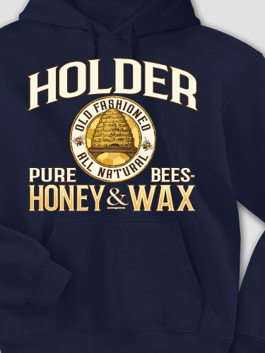 Beekeeping Navy Adult Hooded Sweatshirt