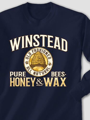 Beekeeping Navy Adult Long Sleeve