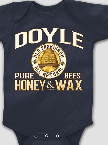 Beekeeping Navy Baby Bodysuit
