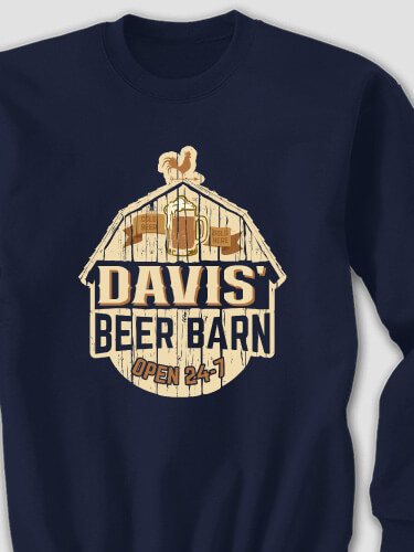 Beer Barn Navy Adult Sweatshirt