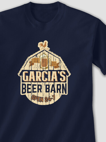 Beer Barn Navy Adult T-Shirt