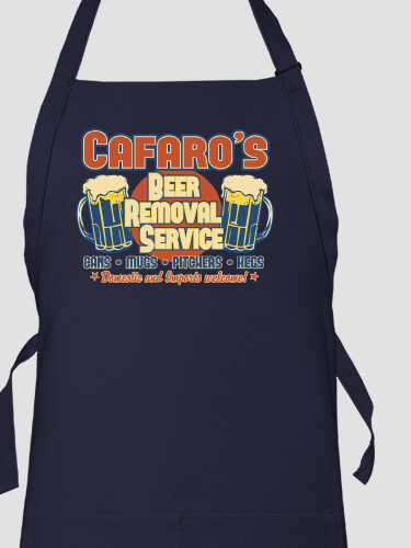 Beer Removal Navy Apron