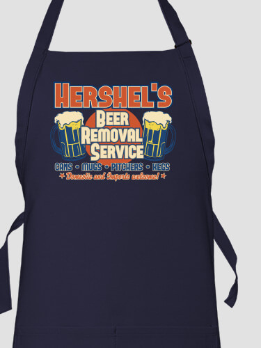 Beer Removal Navy Apron