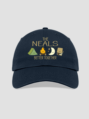 Better Together Camping Navy Embroidered Hat