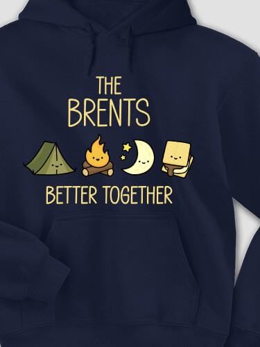 Better Together Camping Navy Adult Hooded Sweatshirt