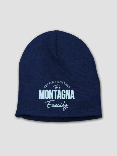 Better Together Family Navy Embroidered Beanie