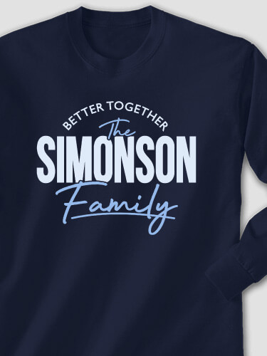 Better Together Family Navy Adult Long Sleeve