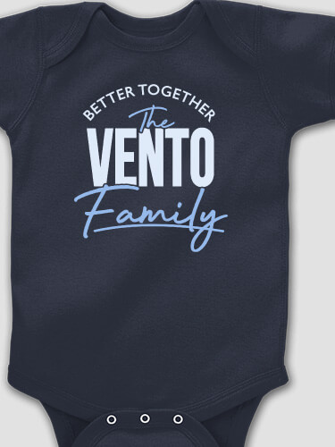 Better Together Family Navy Baby Bodysuit