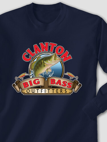 Big Bass Outfitters Navy Adult Long Sleeve