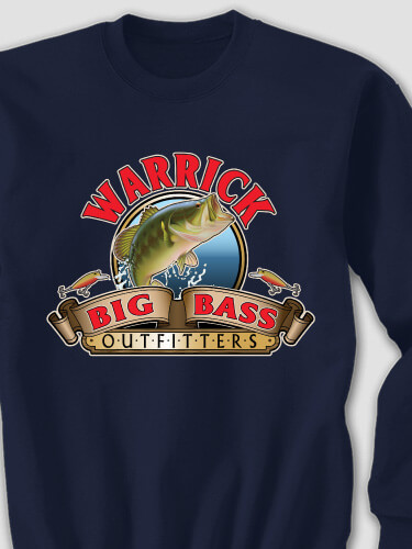 Big Bass Outfitters Navy Adult Sweatshirt