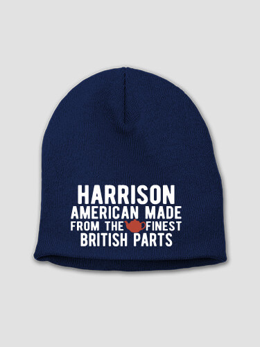 British Parts Navy Embroidered Beanie