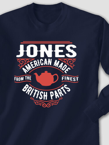 British Parts Navy Adult Long Sleeve