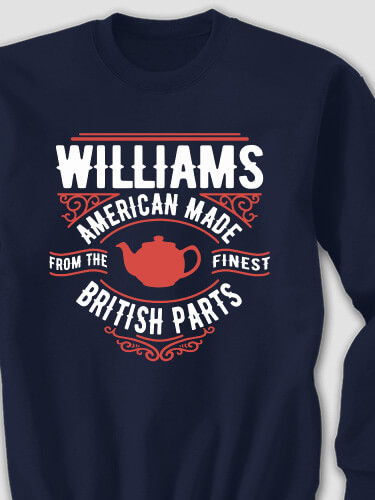 British Parts Navy Adult Sweatshirt