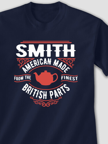British Parts Navy Adult T-Shirt