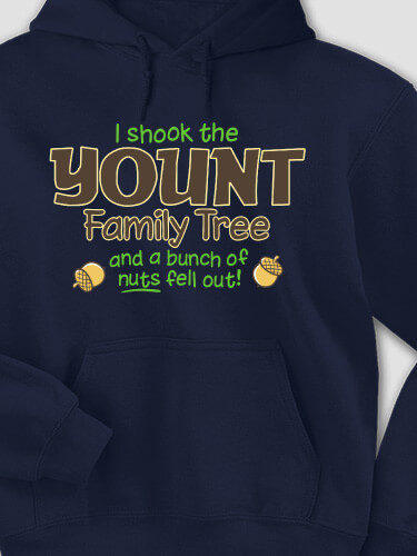 Bunch Of Nuts Navy Adult Hooded Sweatshirt