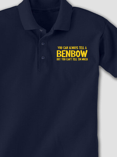 Can't Tell 'Em Much Navy Embroidered Polo Shirt